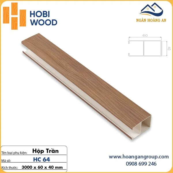 Trần Nan Nhựa Giả Gỗ Hobi Wood 40x60 HT64